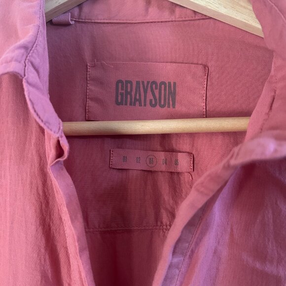 GRAYSON The Changemaker Shirt Dress Button Down Tiered Collar Boho SZ8-10 Pink - Picture 8 of 10